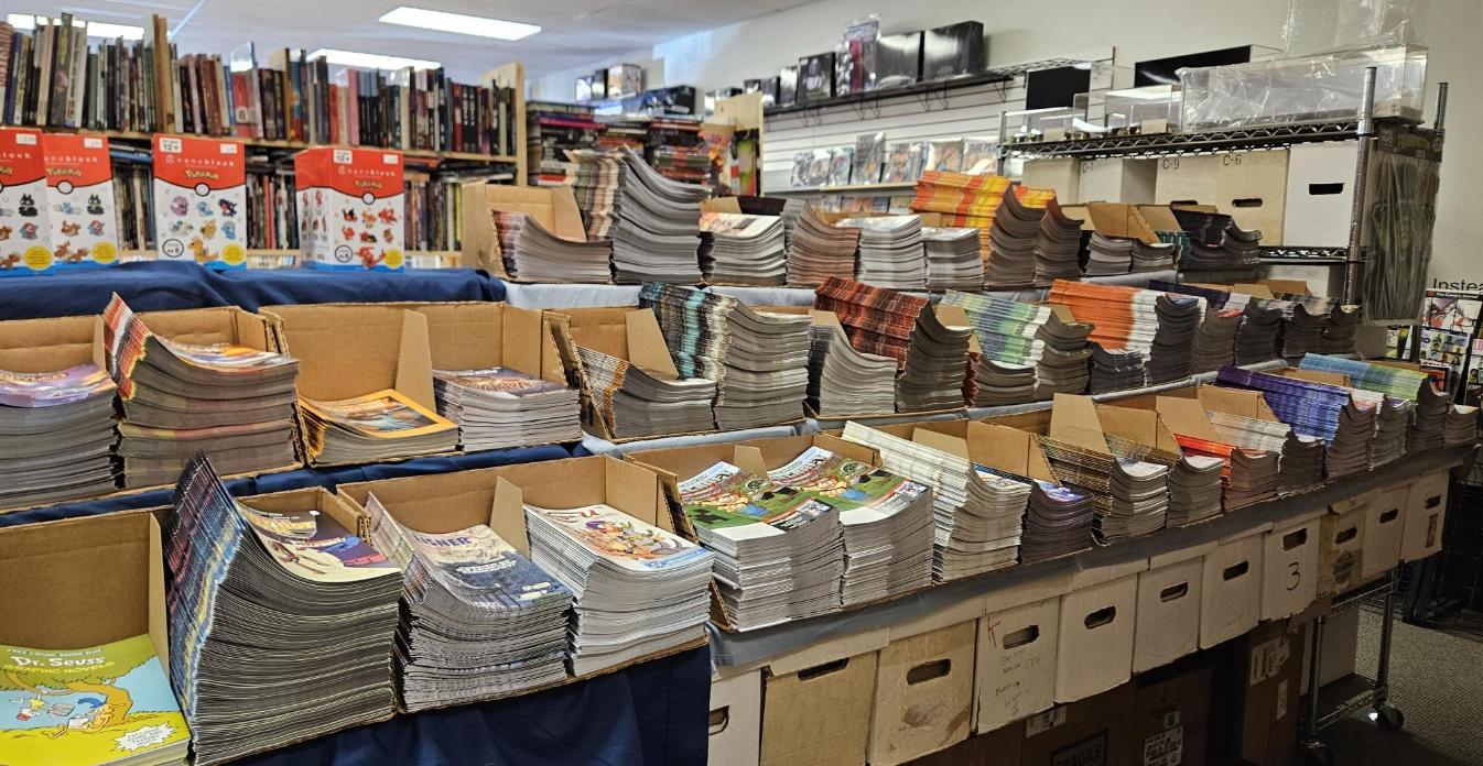 Japanese graphic novels and western comic collections in store